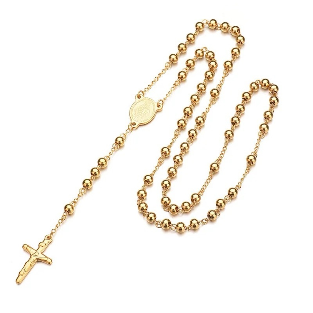 Gold Rosary Necklace
